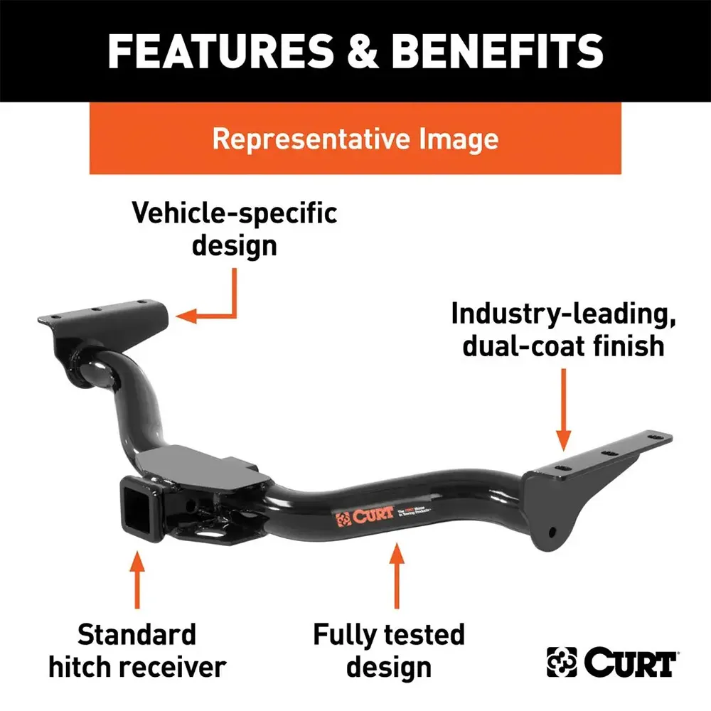 CURT 13370 Class 3 Trailer Hitch, 2