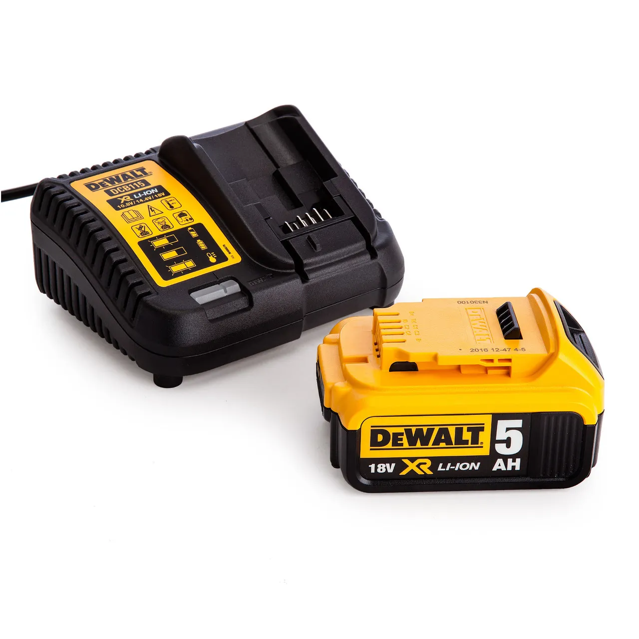 Dewalt 18V DCB184  5.0Ah Battery & DCB115 Charger Set