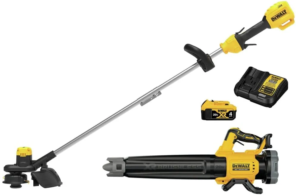 DEWALT DCKO215M1 XR® 20V Cordless String Trimmer & Brushless Blower Combo Kit (1) 4A Battery (1) Charger
