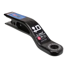Draw-Tite Trailer Hitch Ball Mount, Fits 2-1/2 Inch Square Receiver, 3 Inch Drop, 1-1/2 Inch Rise, 18,000 lbs. Capacity