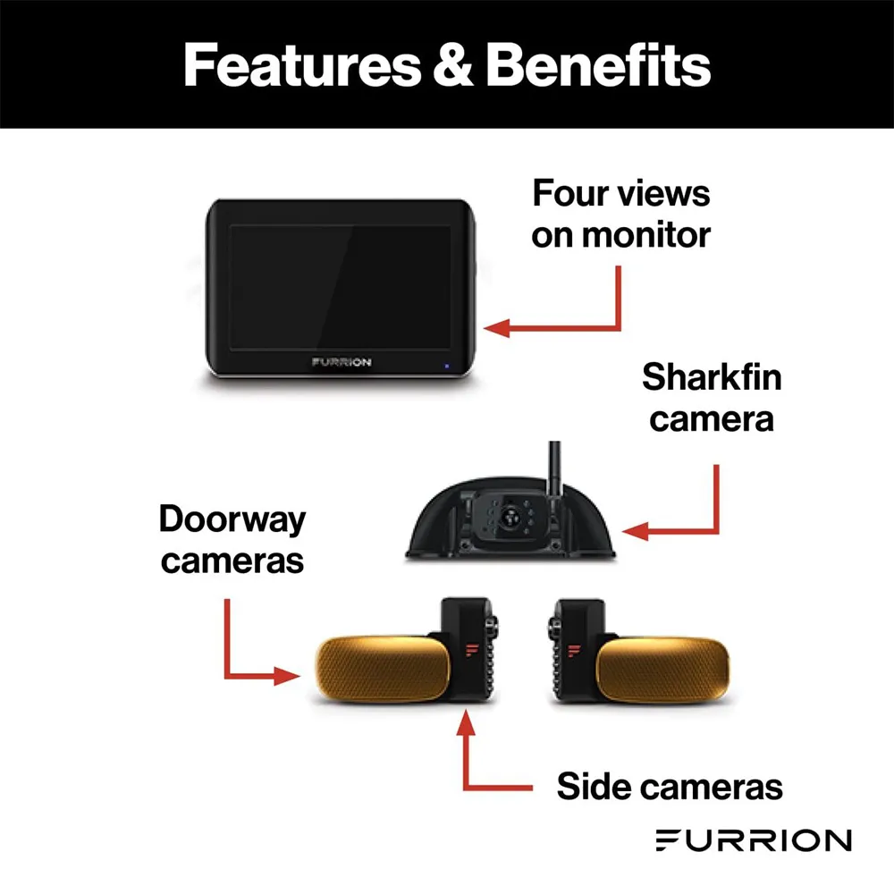 Furrion Vision S® RV 3-Camera System with Sharkfin Rear Camera - 7