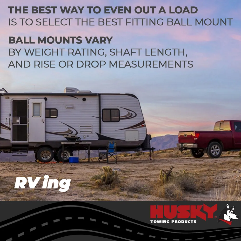 Husky Towing 2-1/2 Inch Receiver Trailer Hitch Ball Mount