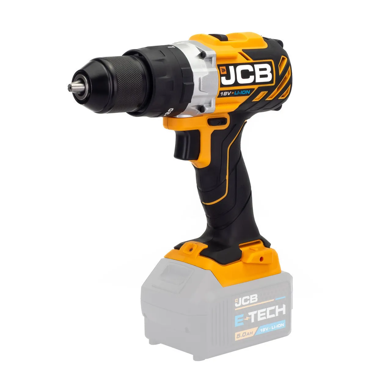 JCB 18V 65Nm Brushless, Variable Speed Combi Drill with 5.0Ah Li-ion Battery and 4Ah Charger