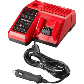 Milwaukee M12-18 AC 12v - 18v Cordless In Car Battery Charger