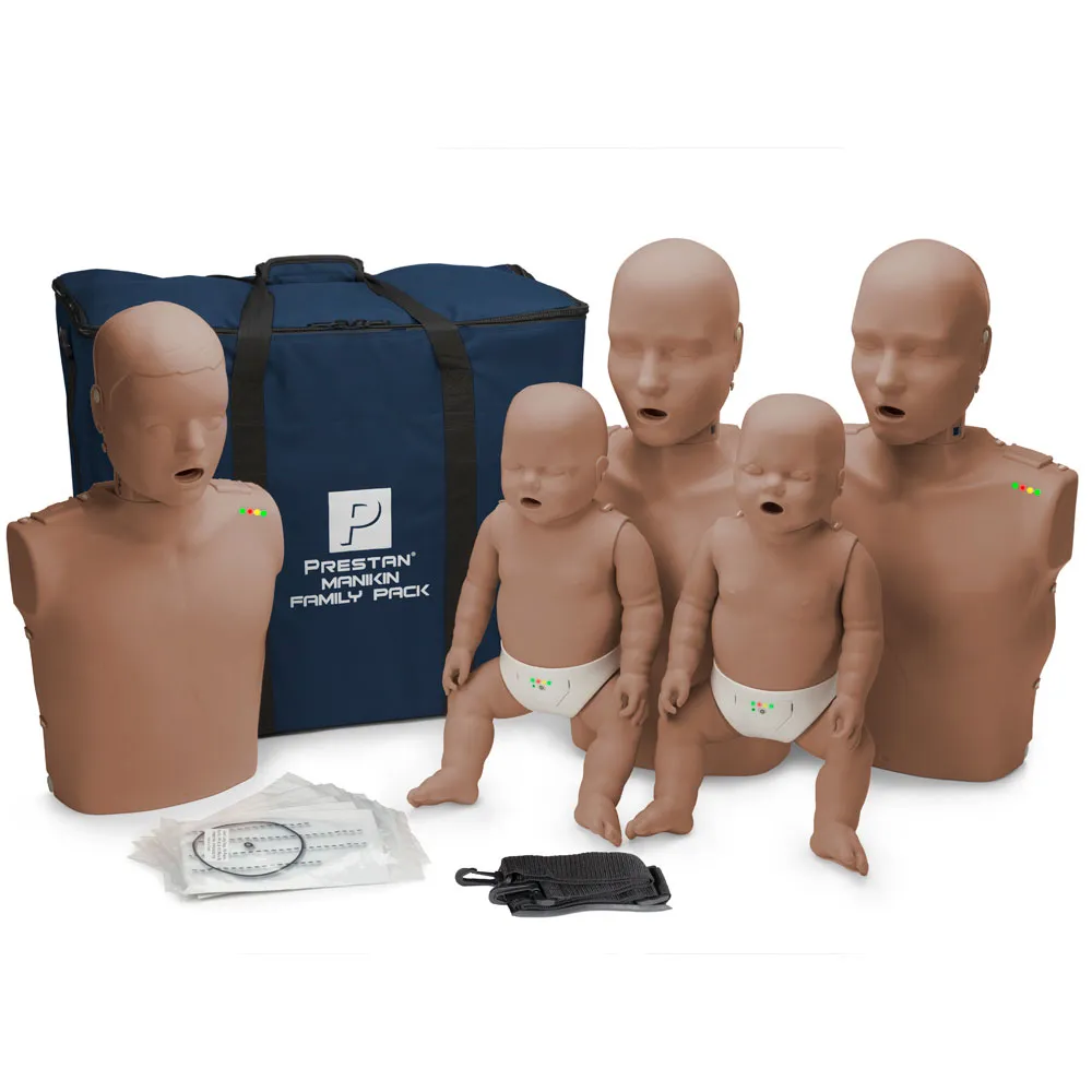 PRESTAN Manikin Professional Dark Skin Family Pack with CPR Monitor