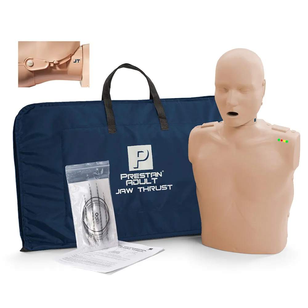 PRESTAN Professional Adult Jaw Thrust Medium Skin Manikin with CPR Monitor