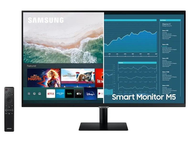 Samsung 32-in M5 FHD (1920x1080) 60Hz Smart Monitor with Streaming TV LS32AM500NNXZA
