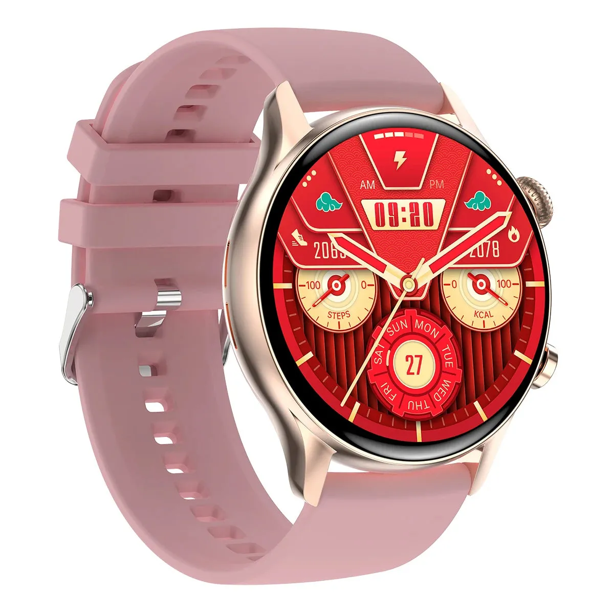 Unisex Full Touch Bluetooth Blood Pressure Heart Rate Monitor Sports Smartwatch