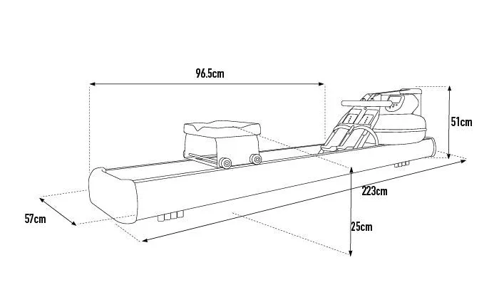 WaterRower M1 LoRise with S4 Performance Monitor